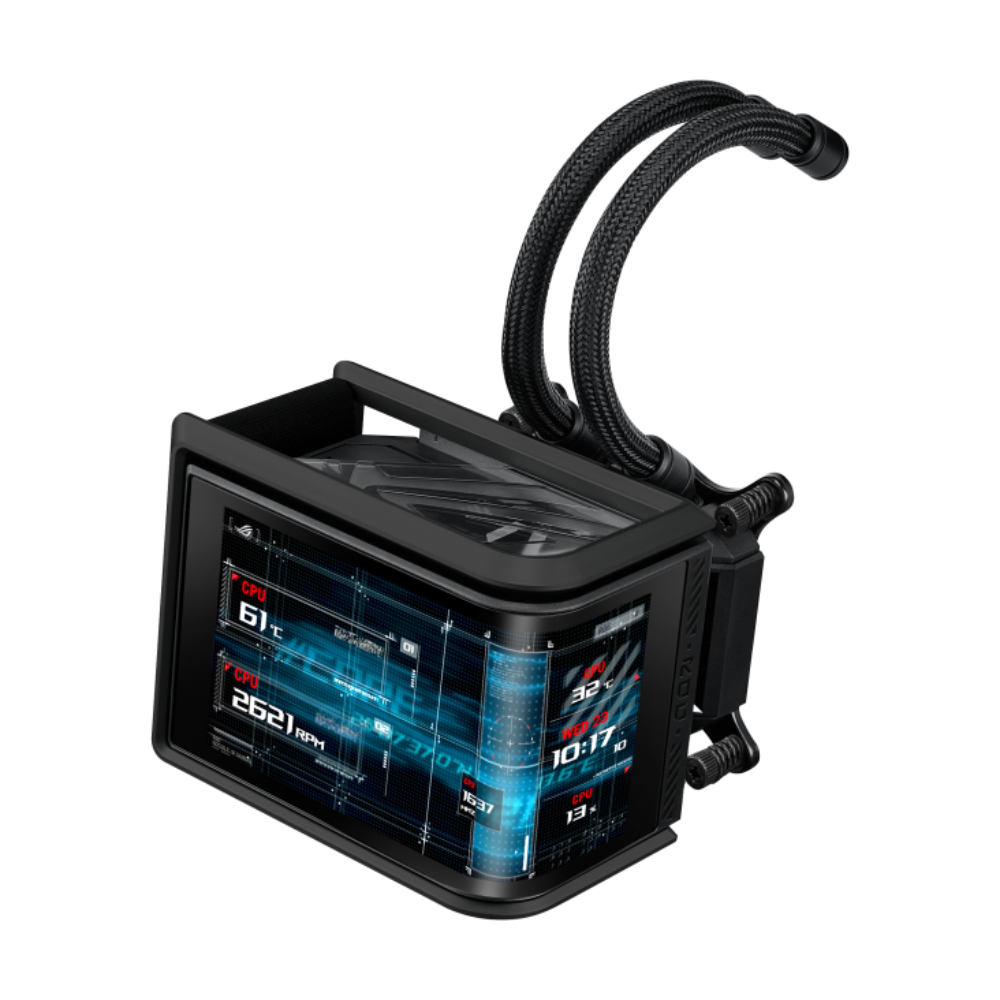 ASUS ROG Ryuo IV SLC 360mm ARGB CPU Liquid Cooler ( Black ) ( With LCD Display ) – TechCure India