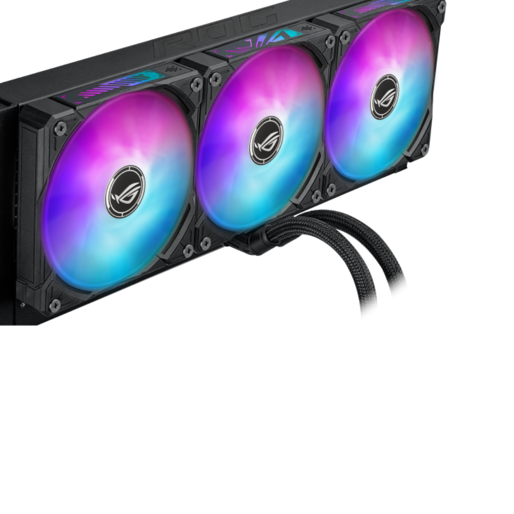 ASUS ROG Ryuo IV SLC 360mm ARGB CPU Liquid Cooler ( Black ) ( With LCD Display ) – TechCure India