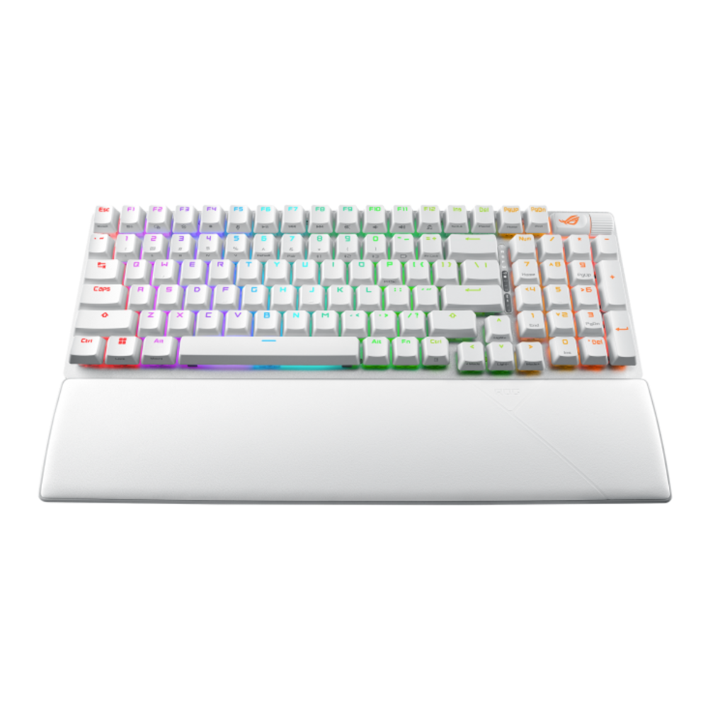 ASUS ROG STRIX Scope II 96% Mechanical RGB Tri-Mode Wireless Gaming Keyboard ( White ) ( ROG NX mechanical switches ) – TechCure India