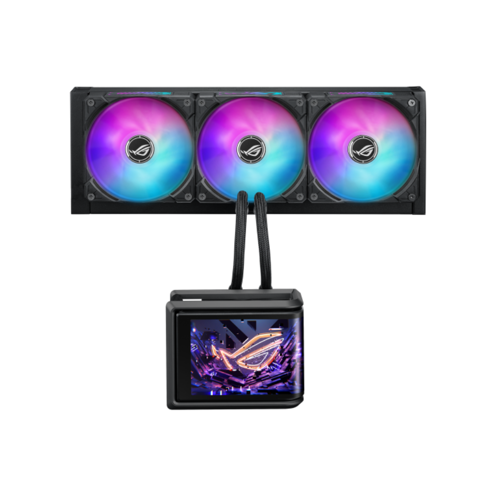 ASUS ROG Ryuo IV SLC 360mm ARGB CPU Liquid Cooler ( Black ) ( With LCD Display ) – TechCure India