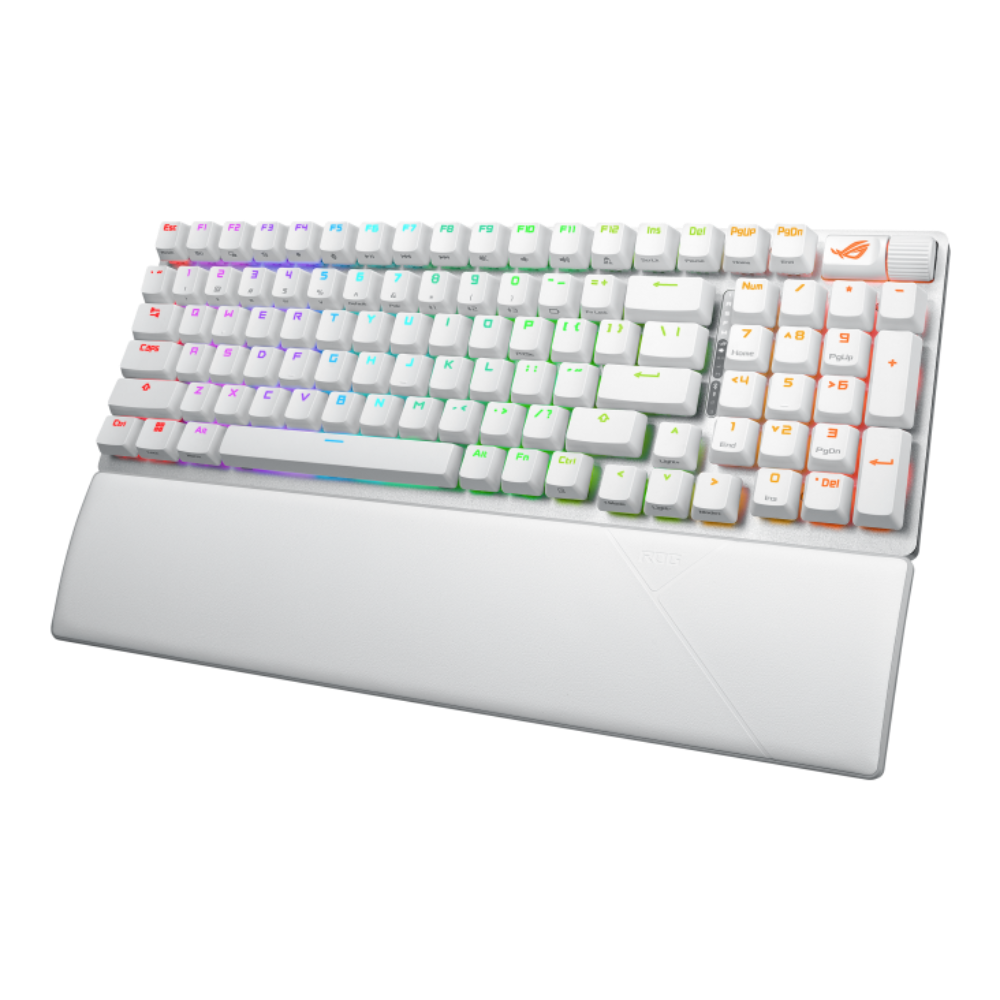 ASUS ROG STRIX Scope II 96% Mechanical RGB Tri-Mode Wireless Gaming Keyboard ( White ) ( ROG NX mechanical switches ) – TechCure India