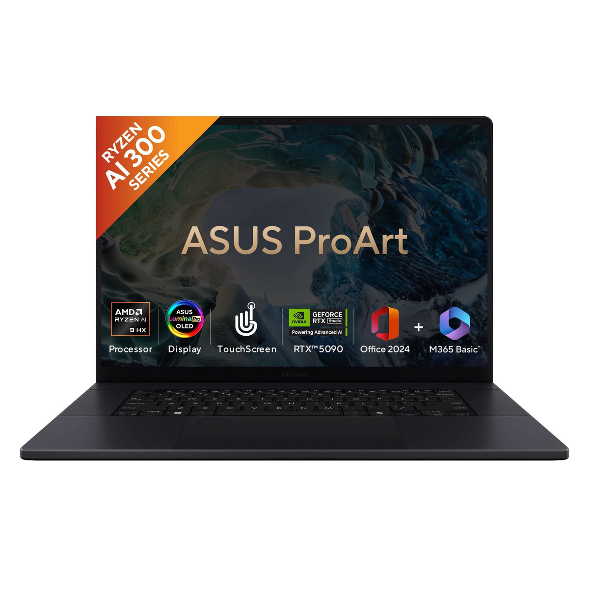 ASUS ProArt P16 OLED, Creator Laptop, AMD Ryzen AI 9 HX 370 (64GB/2TB/RTX 5090/40.64 cms (16) 4K Touch/Windows 11 Home/Office Home 2024 + M365 Basic (1 Year Validity) H7606WX-SE028WS – TechCure India