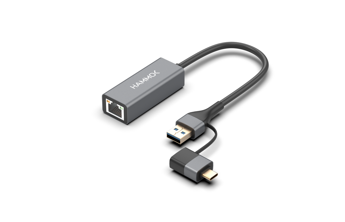 Hammok Freak USB/Type-C to Gigabit LAN Adapter (USB 3.0) – TechCure India