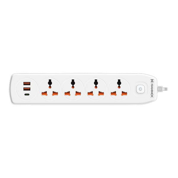 Hammok Hype 4+1 Multi Plug Adapter USB+Type-C Charging Port – TechCure India