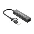 Hammok Konnect USB/Type-C to LAN + 3-Port USB 2.0 Hub