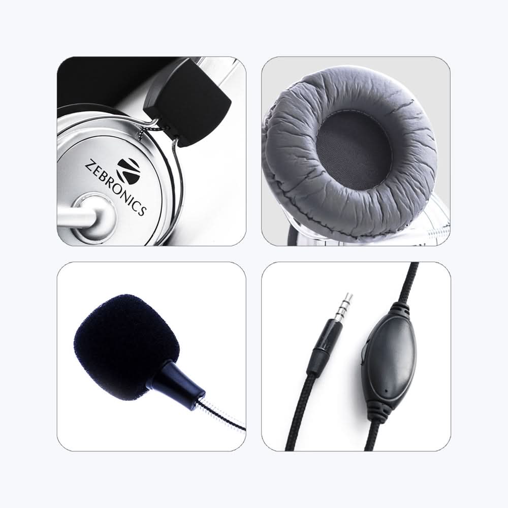 HEADPHONE ZEBRONICS 1001HMV W/MIC W/SINGLE PIN – photo 3 – TechCure India