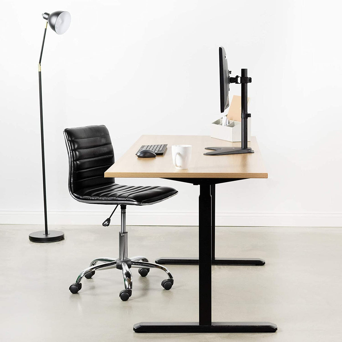 Height Adjustable Computer Monitor Stand – Single Monitor Tabletop Desk Mount (for 13–32″ Monitors/ 9kg capacity) — image 5