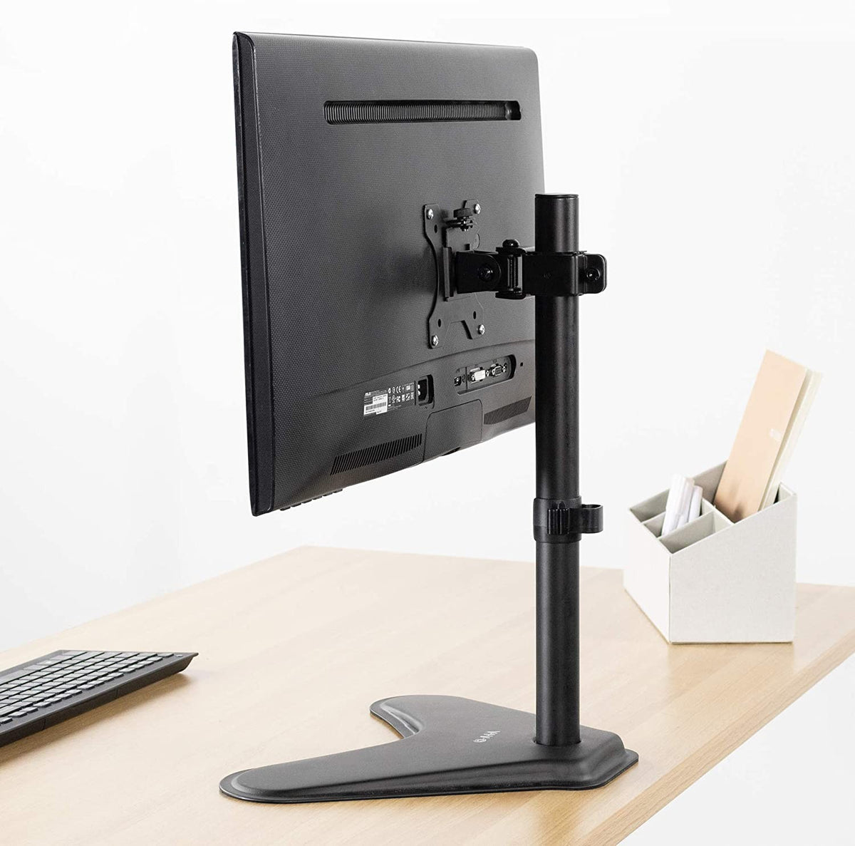 Height Adjustable Computer Monitor Stand – Single Monitor Tabletop Desk Mount (for 13–32″ Monitors/ 9kg capacity) — image 7