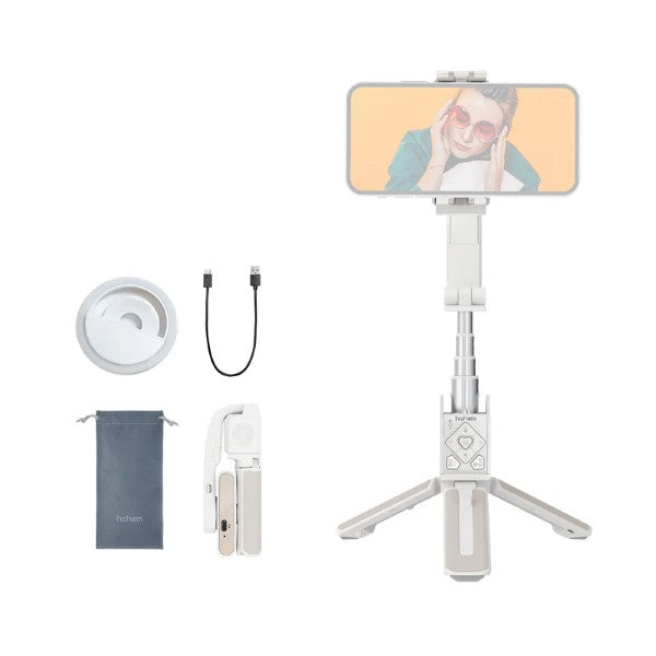 Hohem iSteady Q Multi-purpose Gimbal Stabilizer as a Selfie Stick and Tripod White – TechCure India
