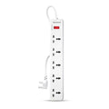 Honeywell 5 Outlet Extension Board with Master Switch, 6 Amps, 250V, 5 International Sockets, Pure Copper, 6 Advanced Safety Features, 2 Meter Power Cord, BIS Certified, 1 Year Warranty – TechCure India