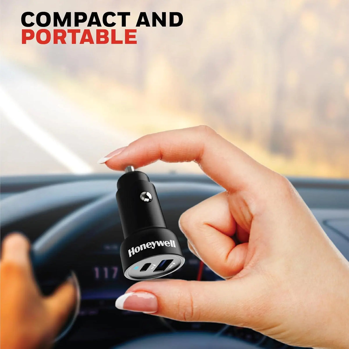 Honeywell Micro CLA 38W PD Smart Car Charger, 1XType C… – Model HC000052/CHG/CLA/BLK/PD/38W – photo 5 – TechCure India