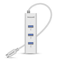 Honeywell Momentum Type C to 4xUSB 3.0 Hub, Super-Fast Transmission Speed 5GBPS, Max Current 900mA per Port, Universally Compatible with All Type C- MacBook, Laptop, PC, Printer, Mobiles, Keyboard – TechCure India