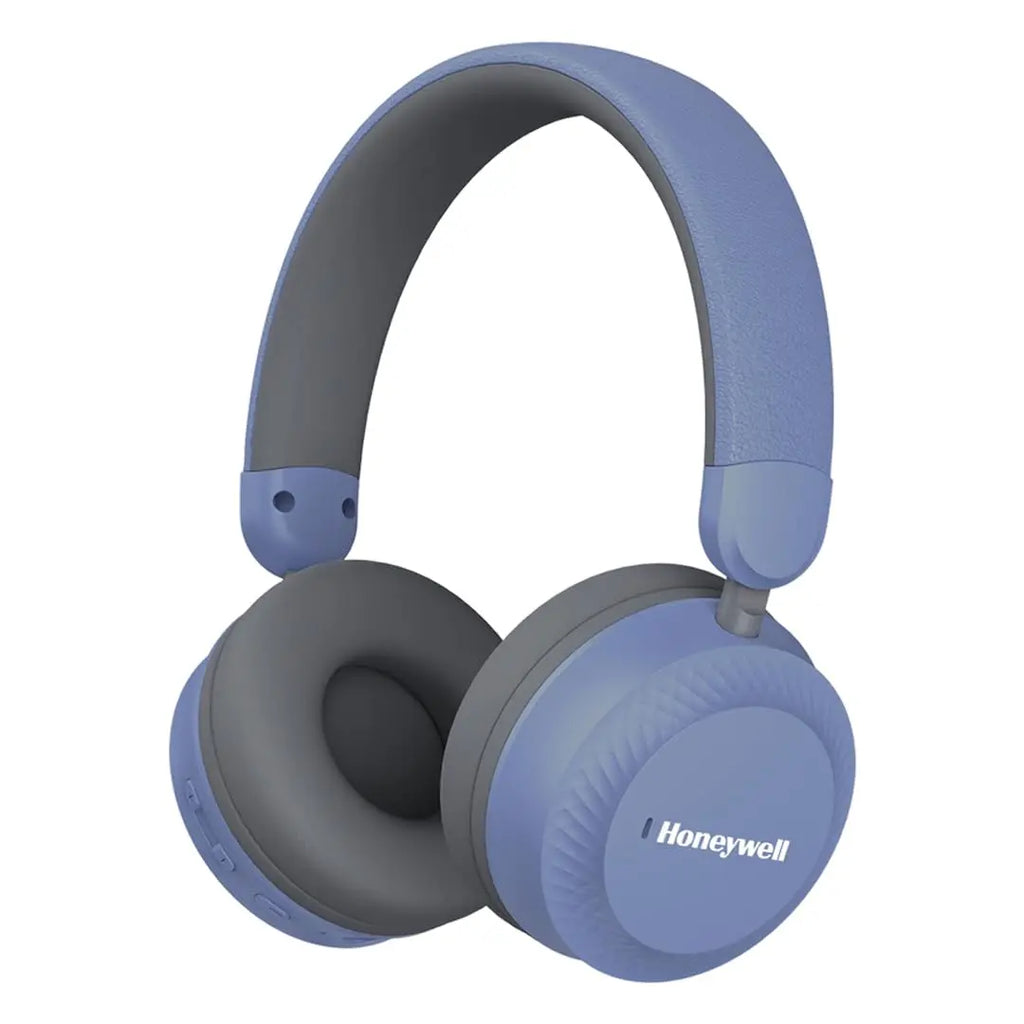 Honeywell Moxie V20 Bluetooth 5.4 Wireless On-Ear Headphones with Mic, ENC Noise Reduction, 25H Playback, Deep Bass, IPX4, AUX Support, 40ms Low Latency Gaming Mode, Stereo Sound, Padded Cushions Blue – TechCure India