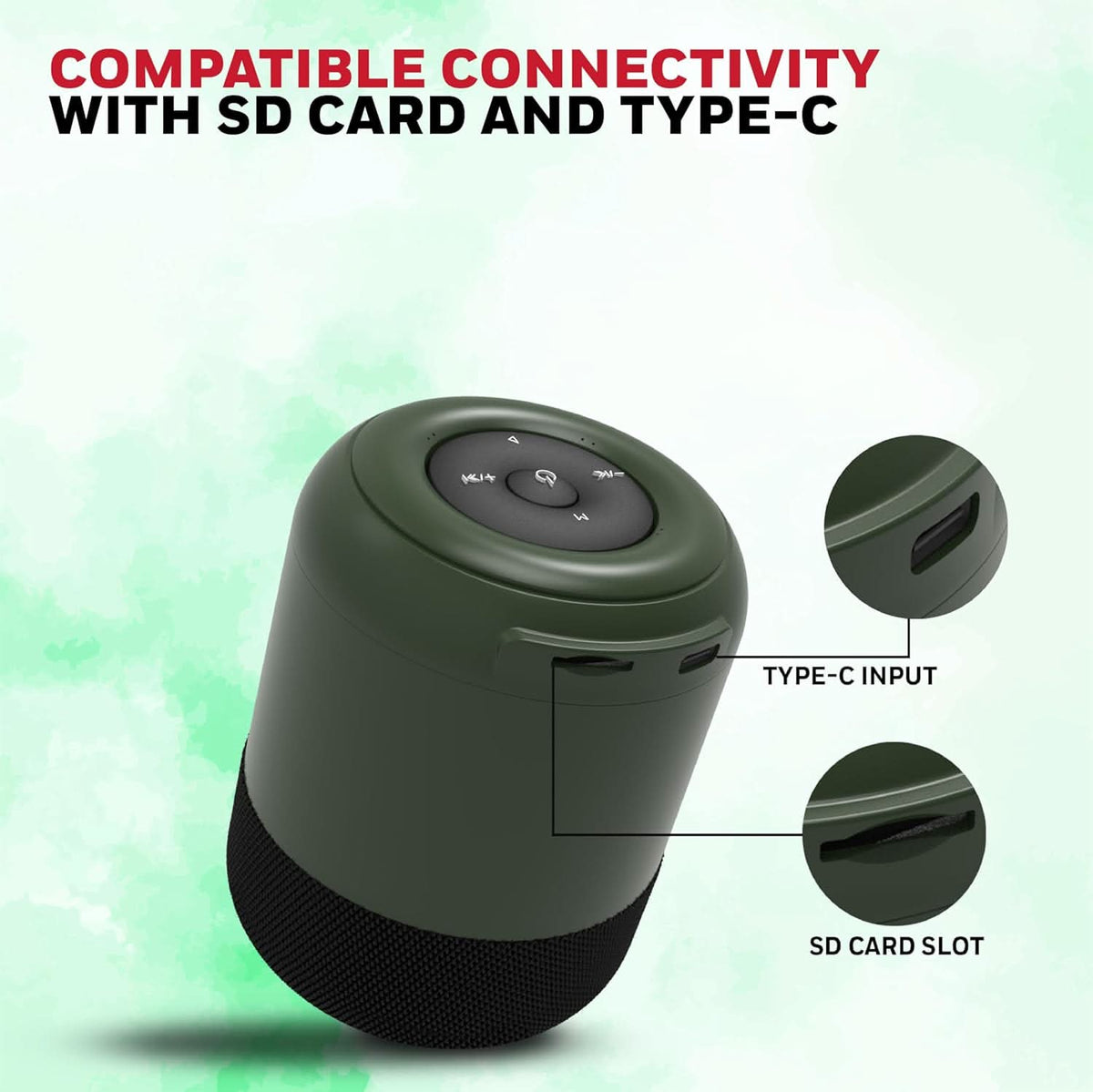 Honeywell Moxie V200 Wireless Bluetooth V5.3 Portable Speaker 5W, 12Hrs Playtime, Advanced 52mm Drivers, IPX4, Connect 2 Speakers with TWS Feature, Premium Stereo Sound, Multi Compatibility Mode – TechCure India