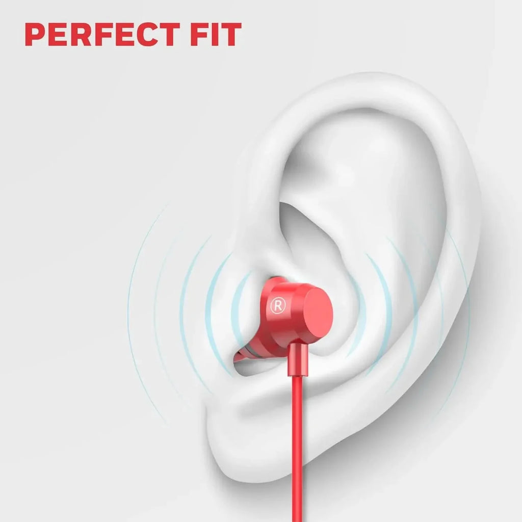 Honeywell Moxie V50 Wired Earphones with Built in Mic, 10mm*2 Drivers, Passive Noise Cancellation, Deep Bass & Clear Sound, Ultra HD Mic Quality, 3.5mm AUX, Voice Assistant Enabled, 1.2 Mtr – TechCure India