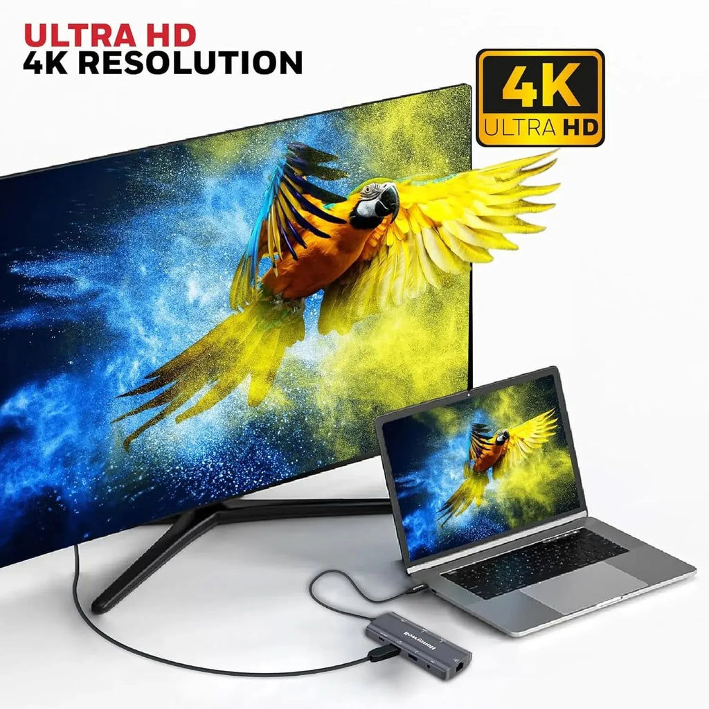 Honeywell New Launch 9-in-1 Type C Dock with 4K HDMI, 1GBPS RJ45 Ethernet Port, 2xUSB 3.0, 1xUSB 2.0 & Type C 3.0 PD100W, SD & Micro SD Slot, Audio Port for All Type C Devices- Windows/MacBook – TechCure India