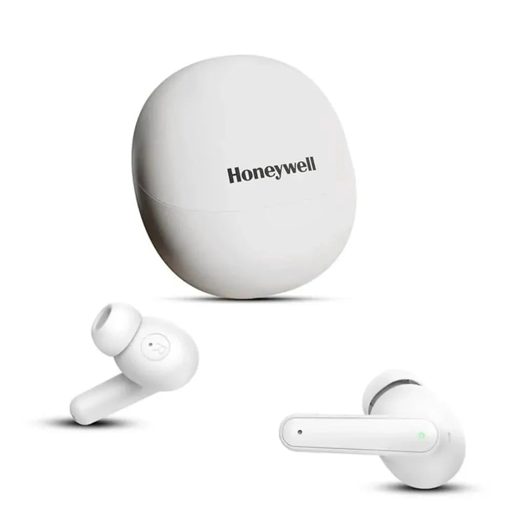 Honeywell New Launched Moxie V1400 Bluetooth v5.4 TWS in-Ear Earbuds, ENC with 4 Mics for HD Calling, 45H Battery Life, Stereo Sound, Deep Bass, IPX4, 40ms Low Latency Gaming Mode White – TechCure India