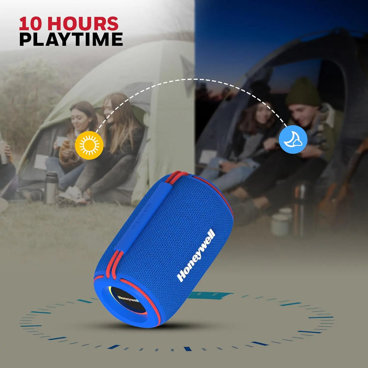 Honeywell Suono V210 Bluetooth 6.0 Speaker, 5W, Deep Bass Dual Radiators, 10H Playback, IPX6, Dual Speaker Pairing, RGB Light, USB/AUX/SD, Type-C Charging, Built-in Mic, 2yr Manufacturer Warranty Blue – TechCure India