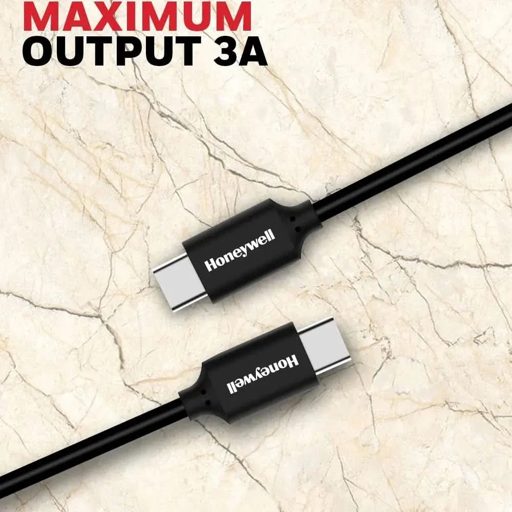 Honeywell Type C To Type C USB 3.1 Cable, PD 100W with Max Output 5A, QC 3.0, Ultra-Fast Charge & Sync Cable, 10 Gbps transfer speed,Compatible with Smartphones,Laptop,Power Bank, Tablet- 6 Feet(1.8M) – TechCure India