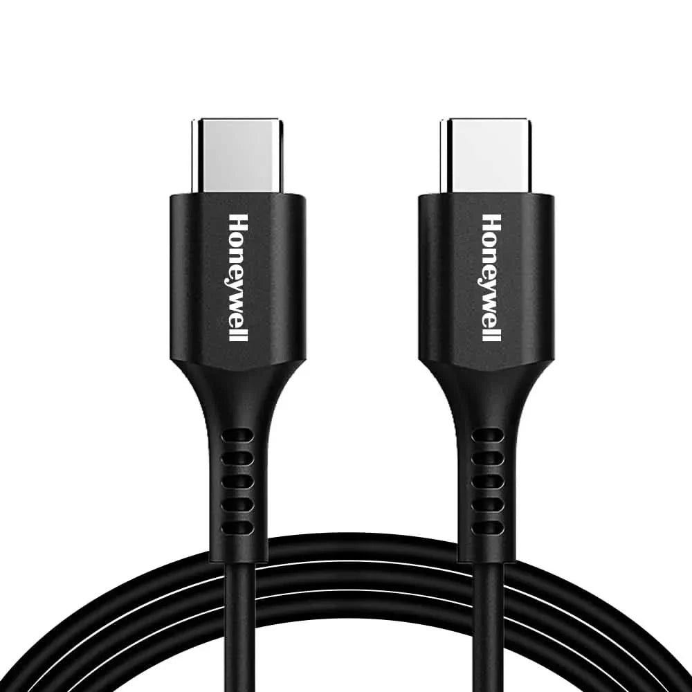 Honeywell USB 2.0 Type C To Type C Cable, 6 Feet(1.8M), PD 60W, QC 3.0, Fast Charging & Sync Cable, Ultra Soft Silicone cable for Smartphone, Laptop, Power Bank, Tablet- Black – TechCure India