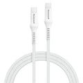 Honeywell USB Type C to Type C Cable, 4 Feet (1.2M), PD 60W, QC 3.0, Fast Charging, Nylon Braided Cable for Apple Devices, Smartphones, Laptops, Power Banks, Tablets, Headphones, Speakers White – TechCure India