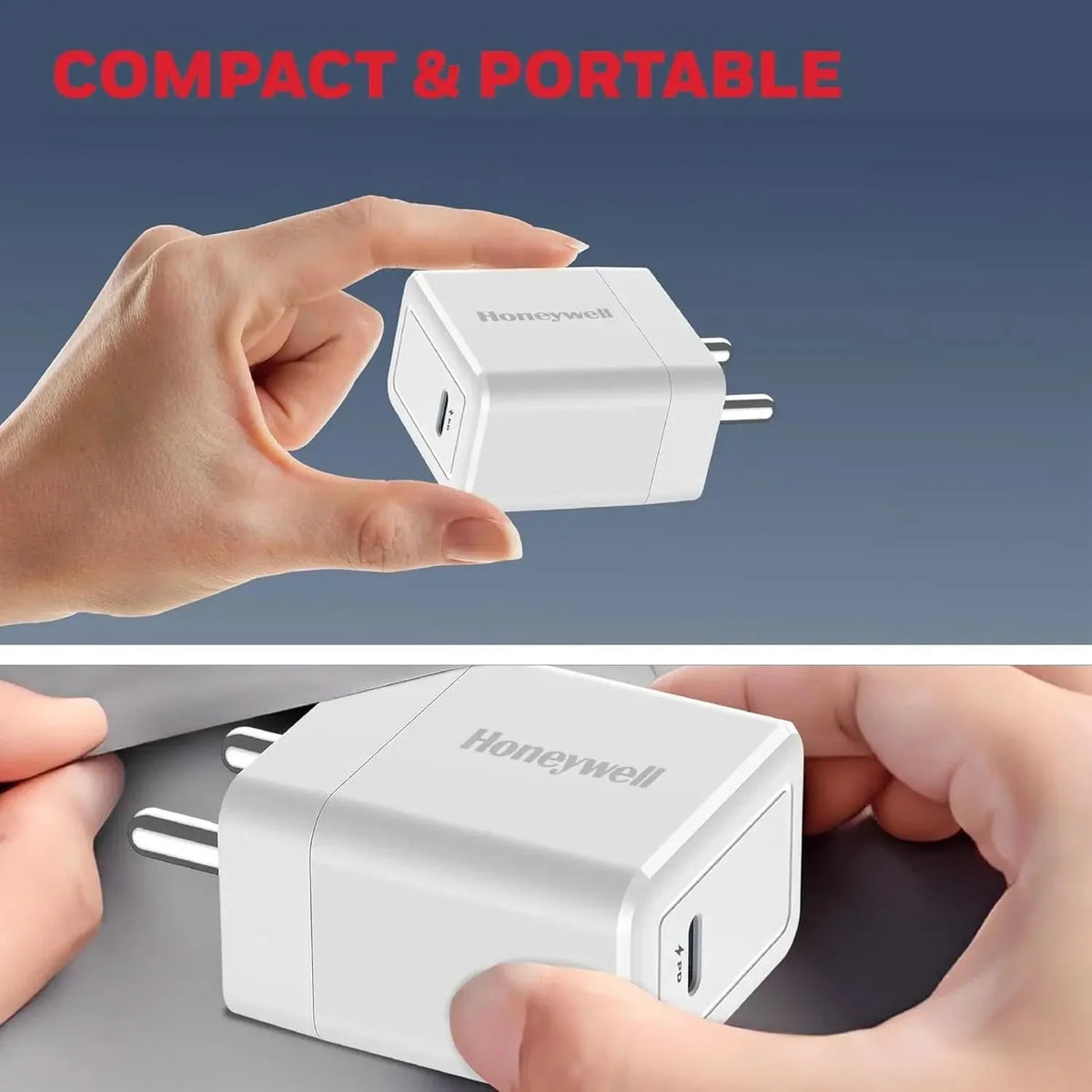 Honeywell Zest Charger PD20W, Type C Ultra-Fast Wall Charger with PPS Support, BIS Certified, Compatible with iPhone, iPad, Samsung, Oneplus, Smartphones, Tablets, TWS, Bluetooth Speaker – TechCure India