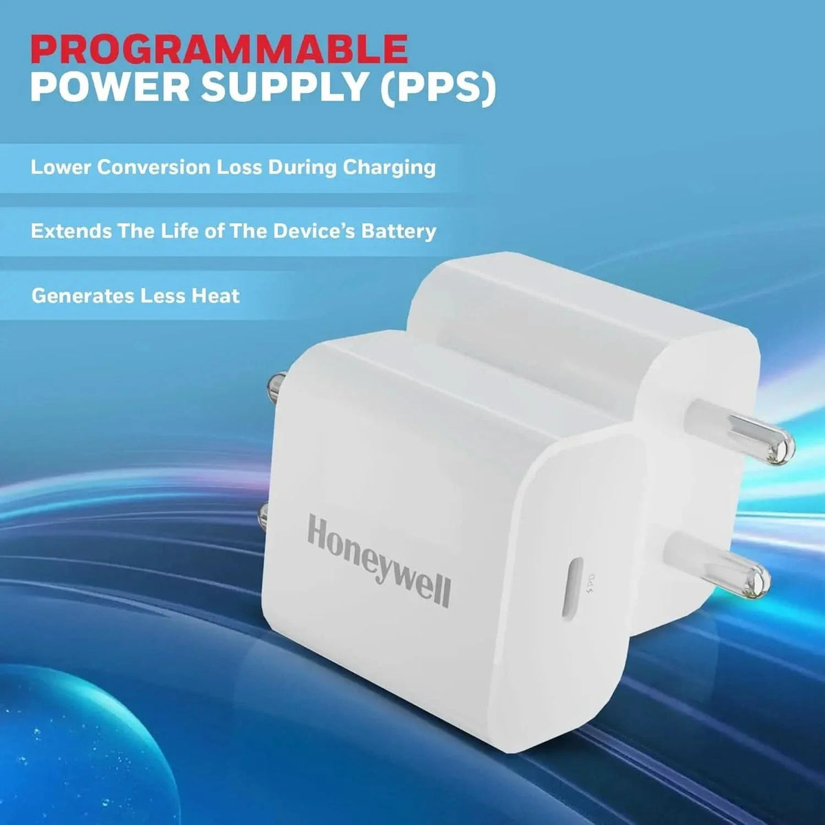 Honeywell Zest PD 20W Type-C Charger Adapter with PPS, Ultra-Fast Charging, PD 3.0, BIS Certified for iPhone 17/17 Air / 17 Pro / 17 Pro Max, Samsung Galaxy, Pixel, iPad, AirPods & More – TechCure India