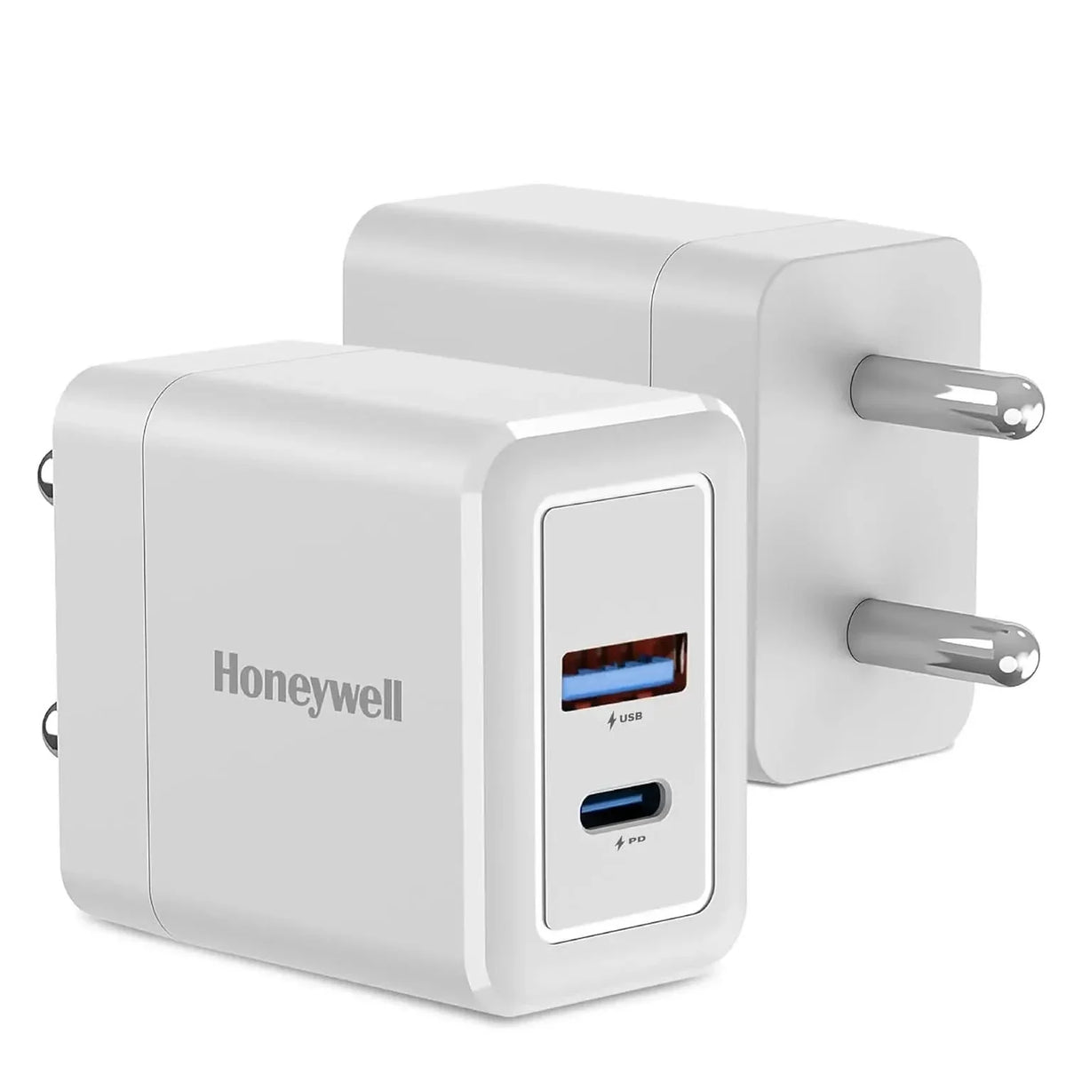 Honeywell Zest PD30W Ultra-Fast Wall Charger with PPS, 1x Type-C PD 3.0 & 1x USB-A Port, BIS Certified, Compatible with iPhone, iPad, Samsung, OnePlus 11/12/13/13R/13T/15/15R, Tablets, Power Banks – TechCure India