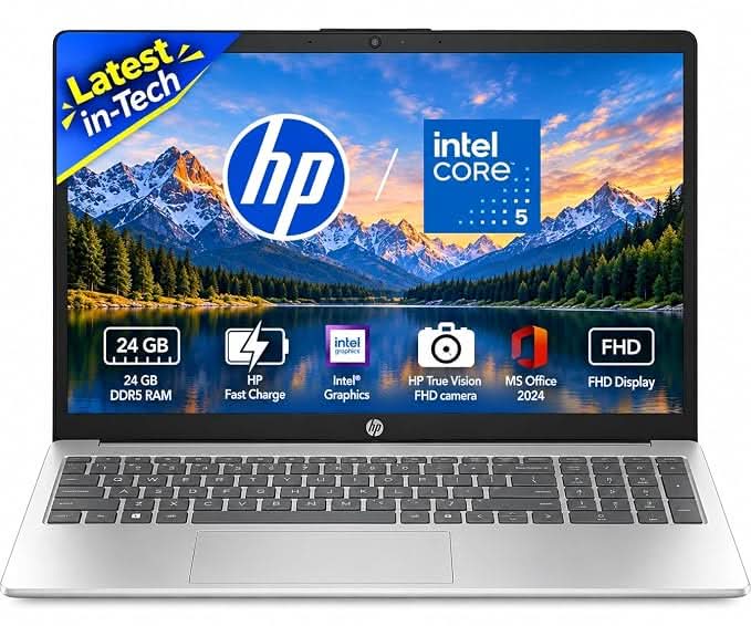 HP 15-fd0901TU Laptop Intel Core 5 120U 24GB RAM 512GB SSD 15.6 Inch FHD – Windows 11 Home – TechCure India