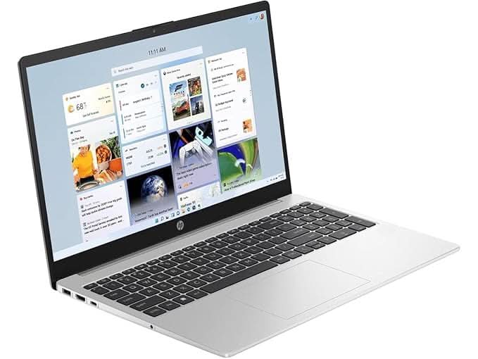 HP 250R G10 D2HA9AT 15.6 Inch FHD Laptop, Intel Core 3 100U, 8GB RAM, 512GB SSD, DOS, Silver – TechCure India