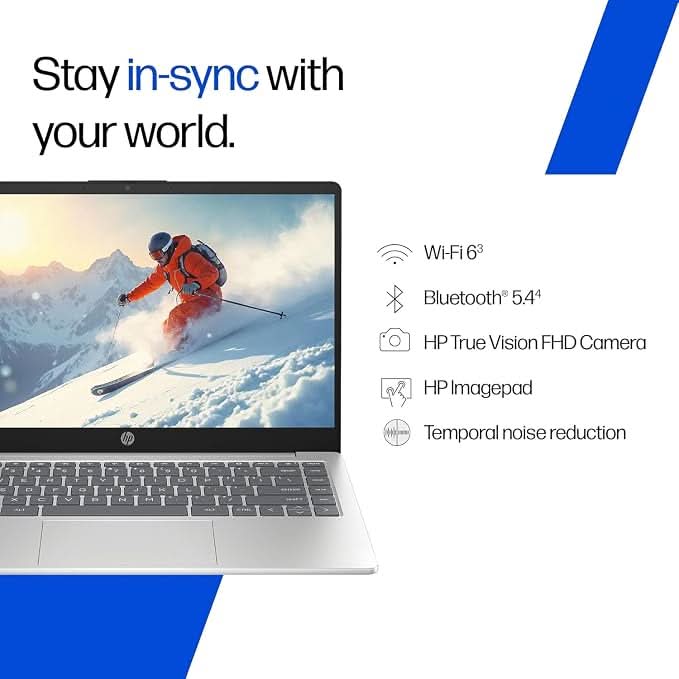HP 250R G10 D2HA9AT 15.6 Inch FHD Laptop, Intel Core 3 100U, 8GB RAM, 512GB SSD, DOS, Silver – TechCure India