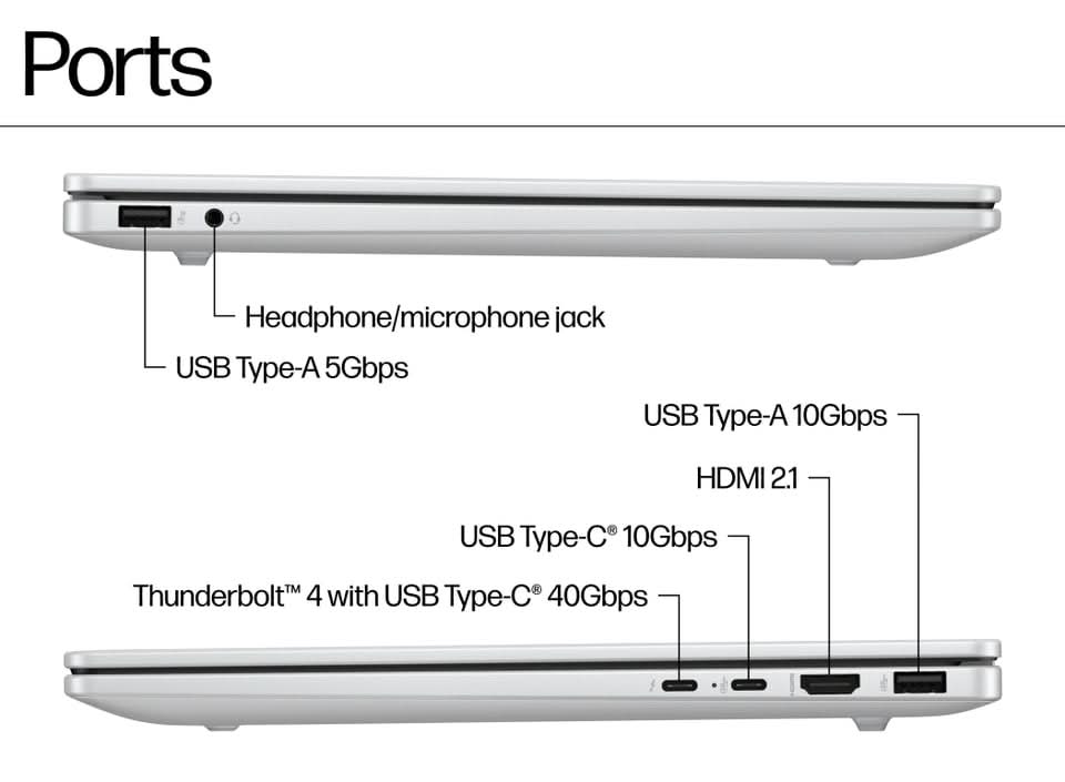 HP OmniBook 7 Laptop AI 14-FR0116TU, Intel Core Ultra 7 - 255H, Windows 11 Home, 32 GB RAM, 1 TB SSD, 14 inch, 3K OLED, 120 Hz, 1.41 kg, Silver – TechCure India