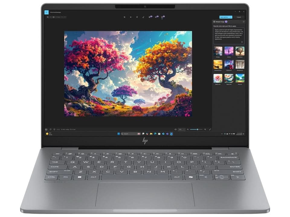 HP OmniBook 7 Laptop AI 14-FR0116TU, Intel Core Ultra 7 - 255H, Windows 11 Home, 32 GB RAM, 1 TB SSD, 14 inch, 3K OLED, 120 Hz, 1.41 kg, Silver – TechCure India