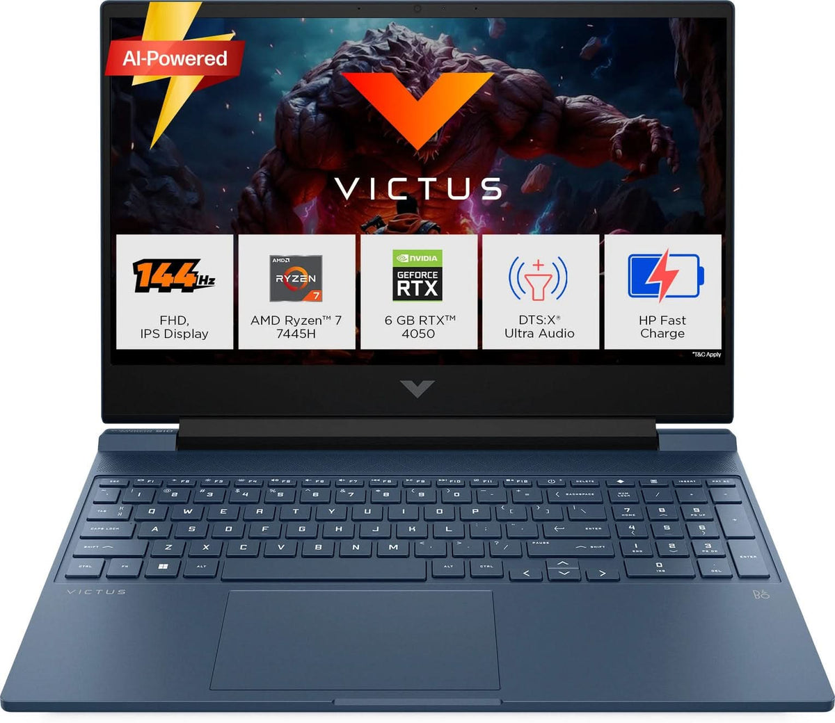 HP Victus AMD Ryzen 7 Hexa Core 7445HS – Performance Blue – TechCure India