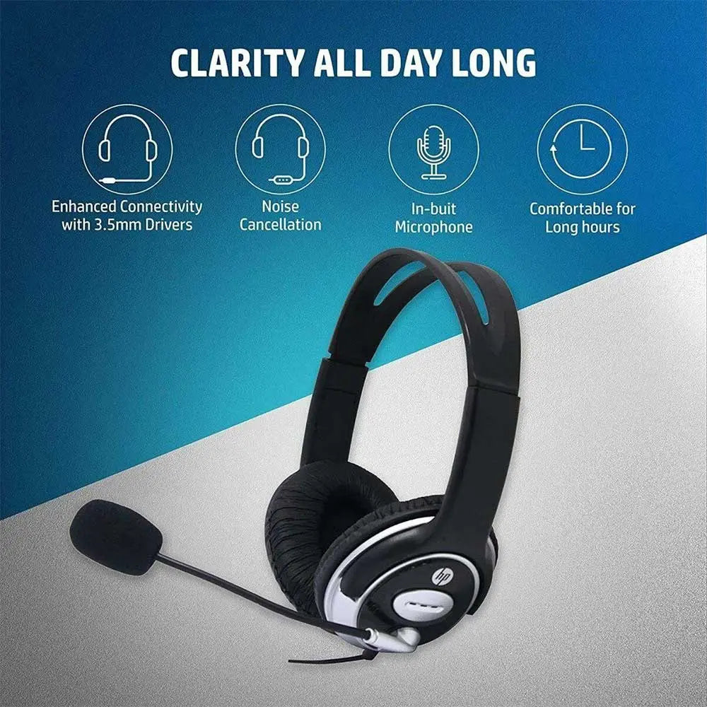 HP Wired On Ear Headphone With Mic – TechCure India
