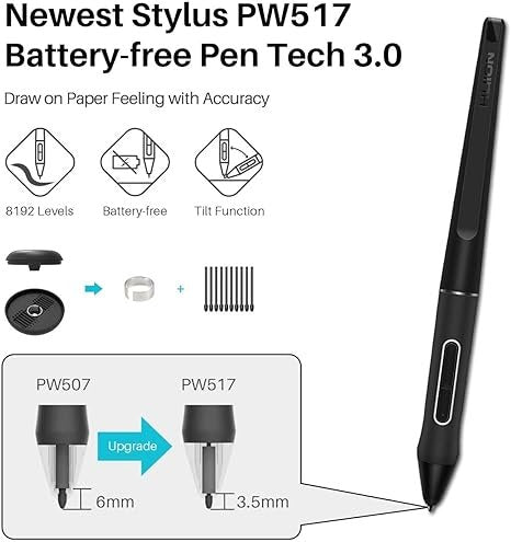 HUION Kamvas 13 Graphic Pen Tablet – TechCure India