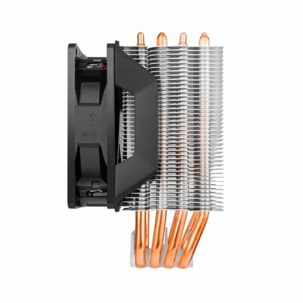 COOLER MASTER H410R Red LED Single Tower Air Cooler (Black) - 2