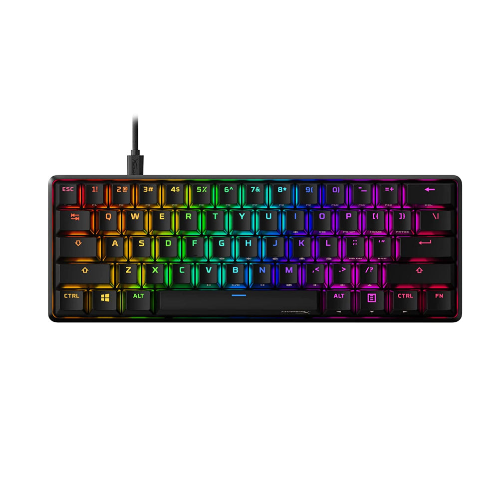 HYPERX Alloy Origins RGB 60% Mechanical Gaming Keyboard (Red Linear Switches) – Model 4P5N4AA-ABA – TechCure India