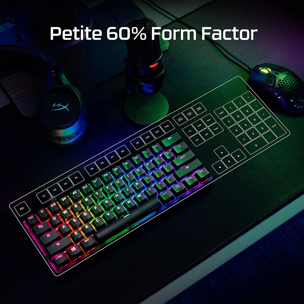 HYPERX Alloy Origins RGB 60% Mechanical Gaming Keyboard (Red Linear Switches) – photo 2 – Model 4P5N4AA-ABA – TechCure India