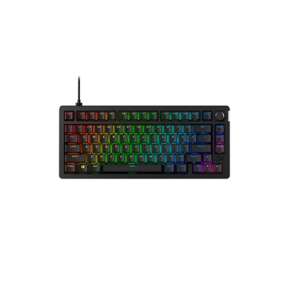 HYPERX Alloy Rise 75% RGB Wired Mechanical Gaming Keyboard ( Black ) ( Linear Red ) ( 7G7A4AA#ABU ) – TechCure India