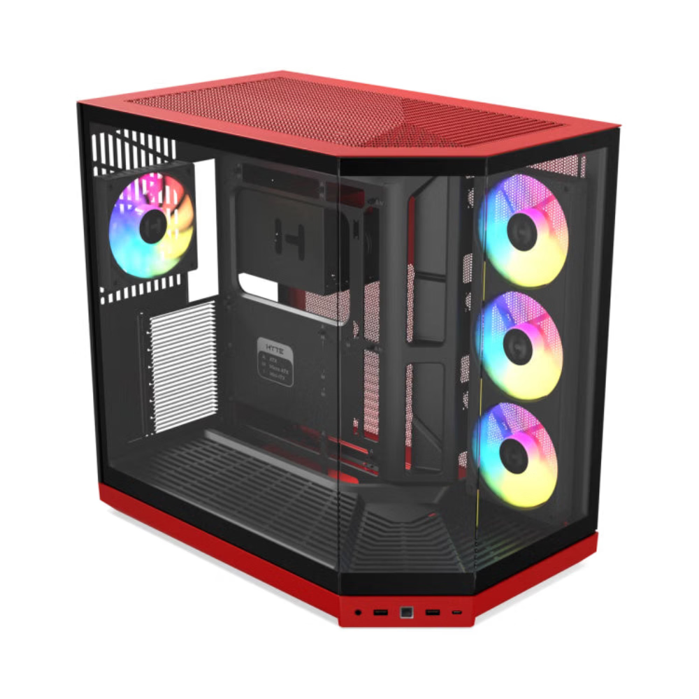 HYTE Y50 Essential Aesthetic RGB EATX Mid Tower Cabinet ( Black Cherry ) – TechCure India