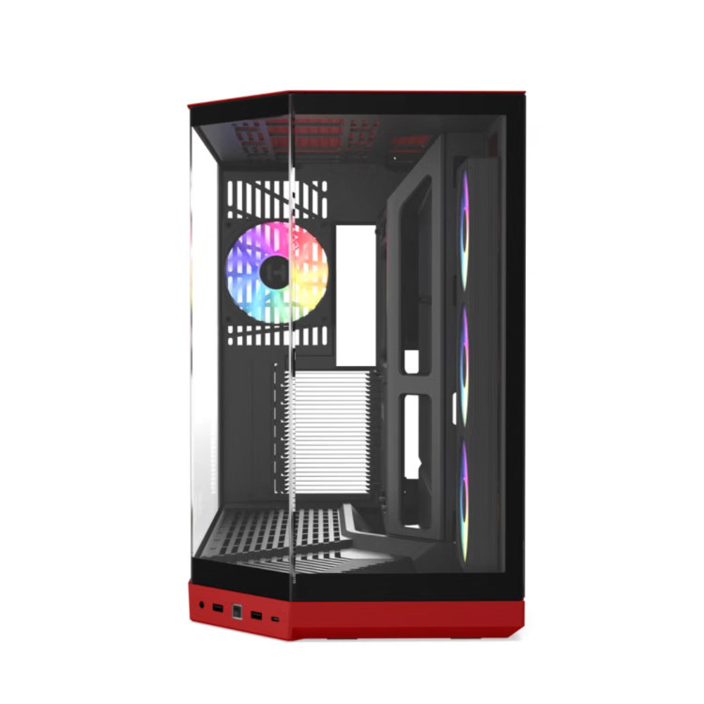 HYTE Y50 Essential Aesthetic RGB EATX Mid Tower Cabinet ( Black Cherry ) – TechCure India