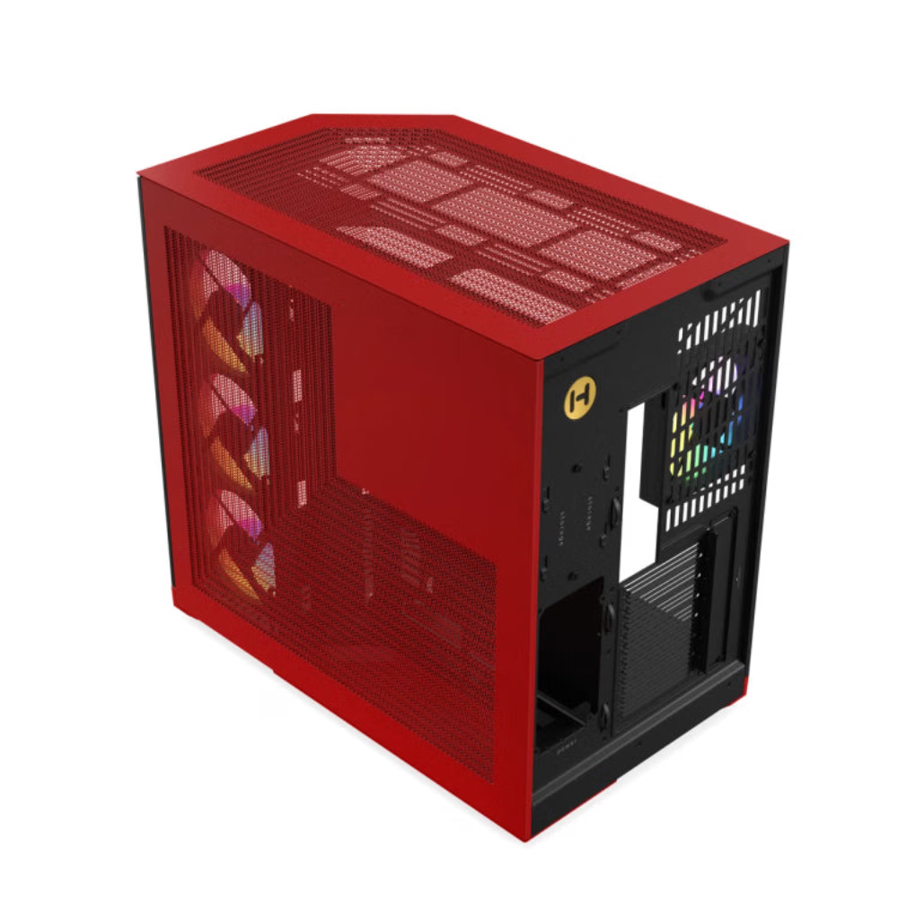 HYTE Y50 Essential Aesthetic RGB EATX Mid Tower Cabinet ( Black Cherry ) – TechCure India