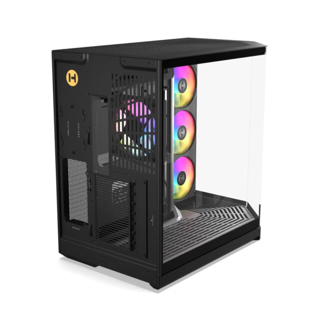 HYTE Y50 Essential Aesthetic RGB EATX Mid Tower Cabinet ( Pitch Black ) – TechCure India