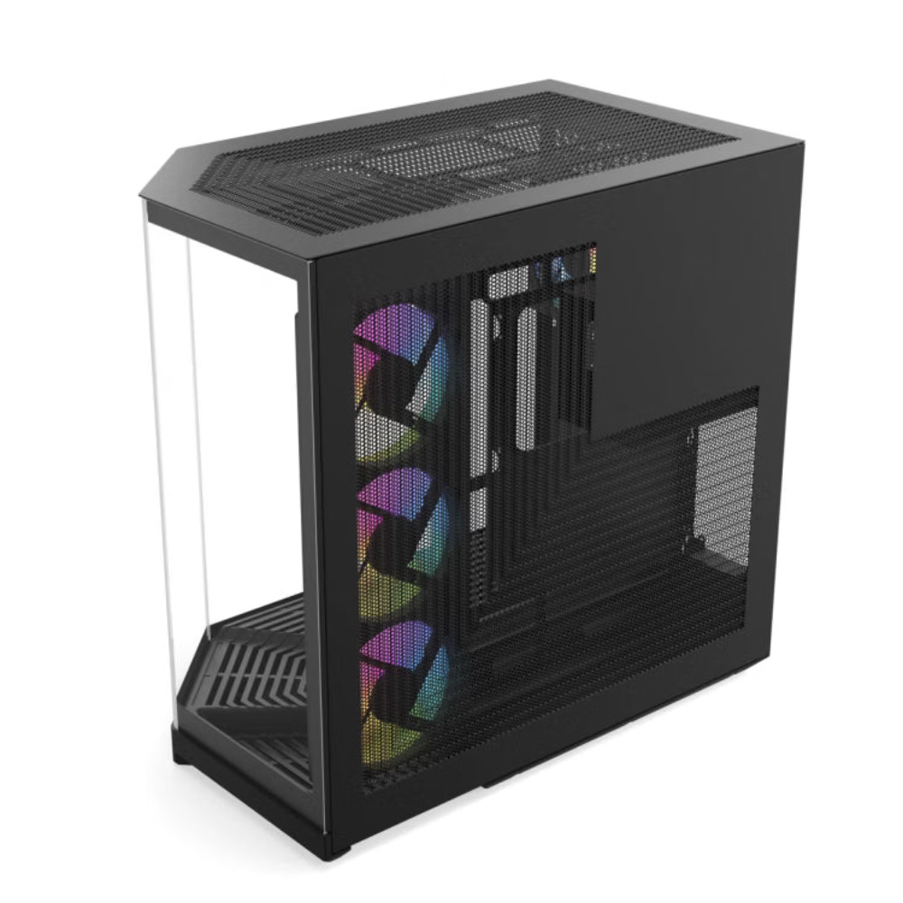 HYTE Y50 Essential Aesthetic RGB EATX Mid Tower Cabinet ( Pitch Black ) – TechCure India
