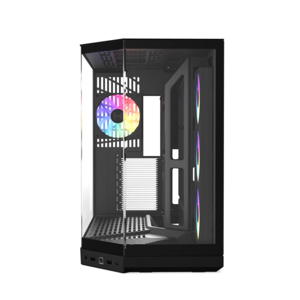 HYTE Y50 Essential Aesthetic RGB EATX Mid Tower Cabinet ( Pitch Black ) – photo 3 – TechCure India