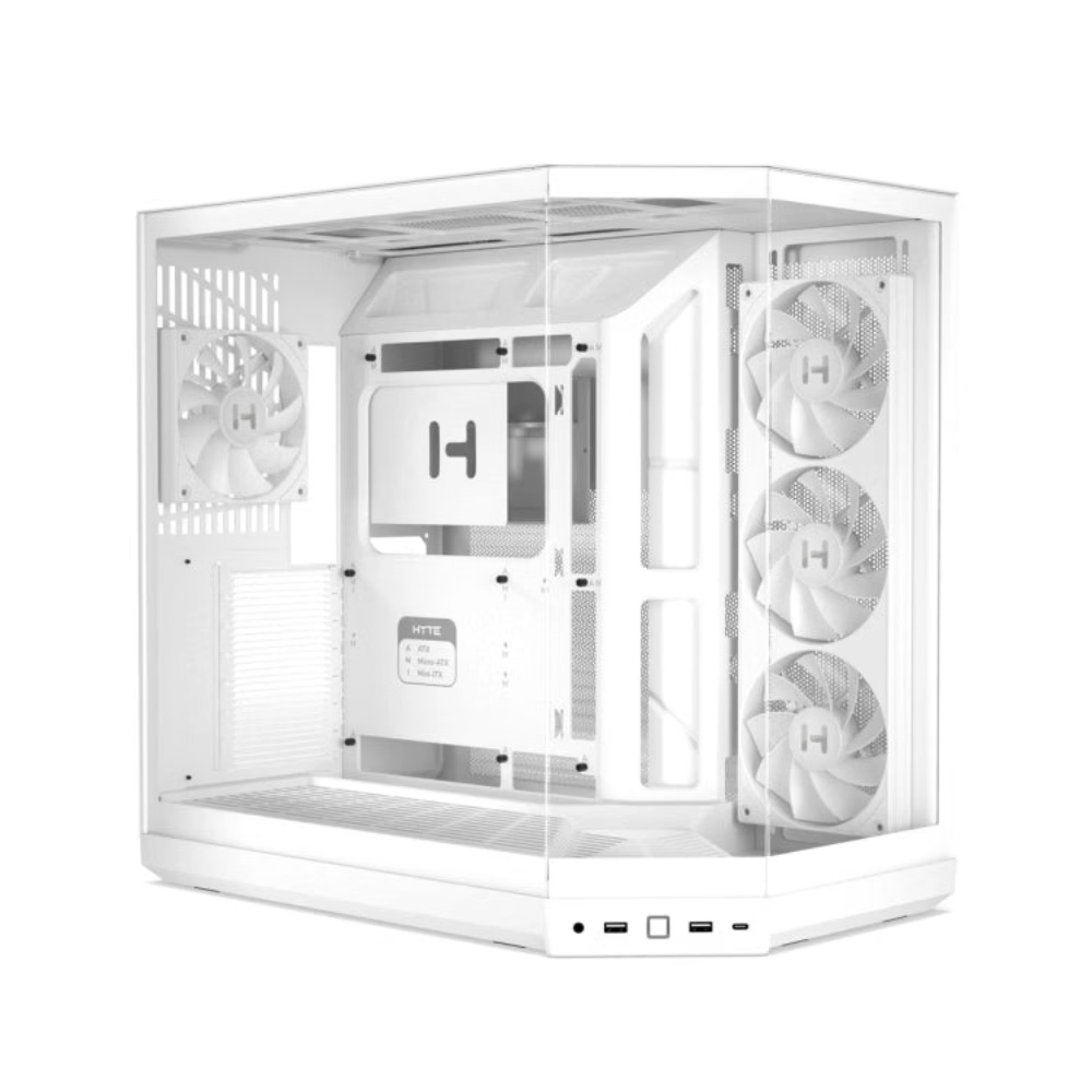 HYTE Y50 Essential Aesthetic RGB EATX Mid Tower Cabinet ( Snow White ) – TechCure India