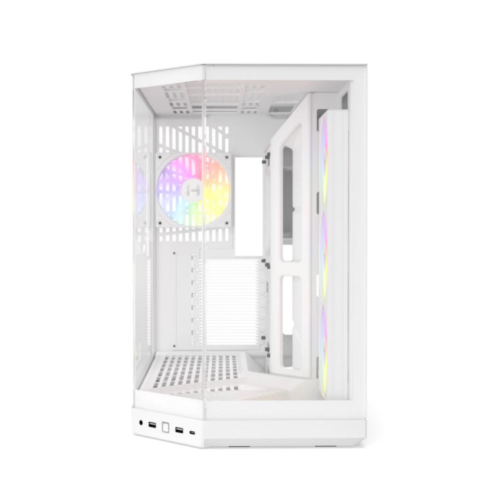 HYTE Y50 Essential Aesthetic RGB EATX Mid Tower Cabinet ( Snow White ) – TechCure India