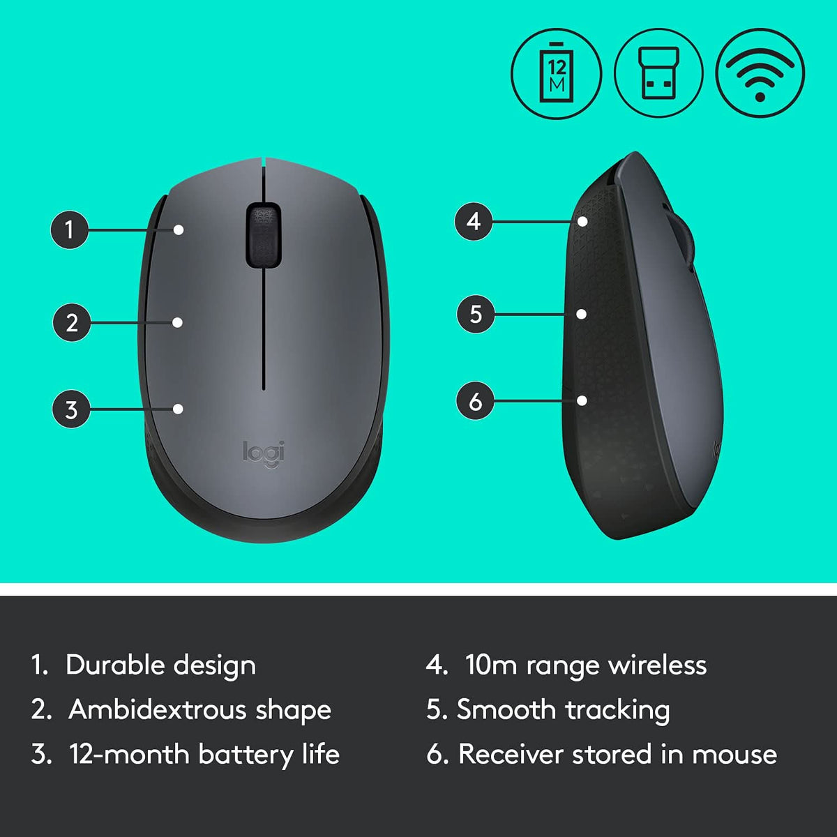 LOGITECH M171 WIRELESS MOUSE – TechCure India