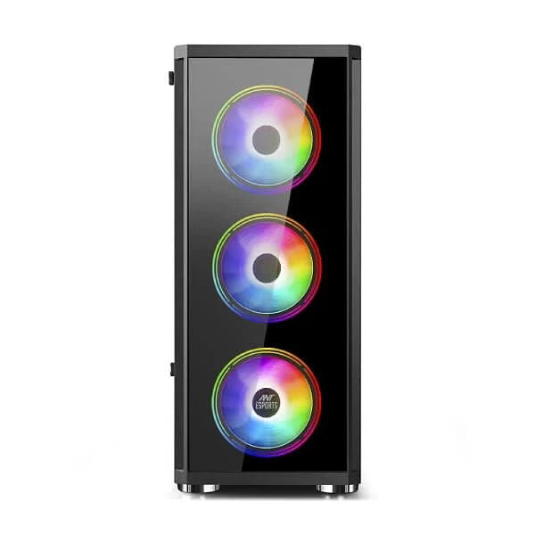 ANT ESPORTS ICE-400TG ATX Mid Tower Cabinet (Black) - 2